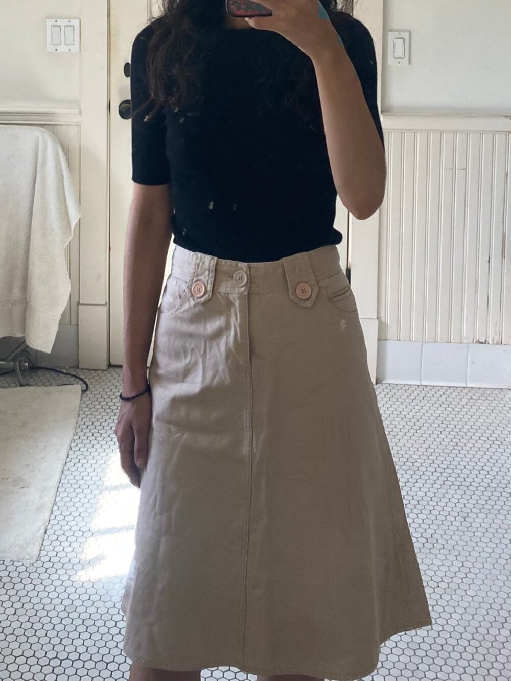 Marc by Marc Jacobs vintage A-line Tan Cotton Skirt - Picture 8 of 13